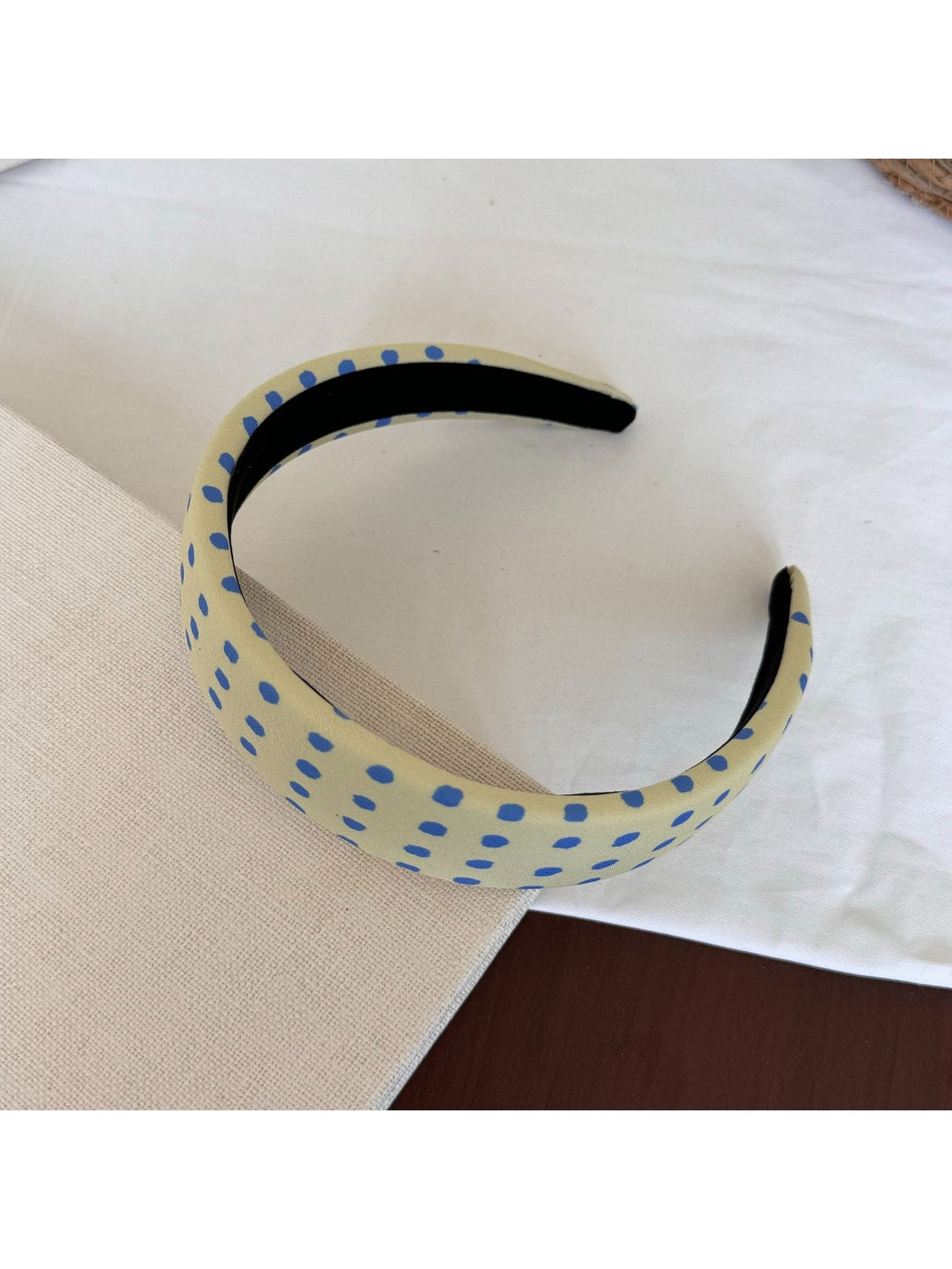 Gifty - Wide Polka Dot Fabric Covered Women's Headband