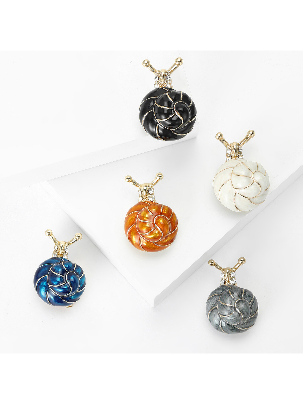Brovia - Creative Enamel Snail Insect Brooch Pin