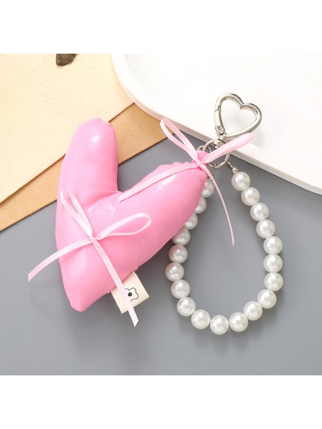 Keypus - Heart Shaped Bow Keychain