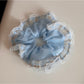 Gifty - Plaid Lace Trim Pleated Fabric Scrunchie