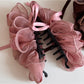 Beau - Sweet Ruffle Bow Fabric Banana Clip