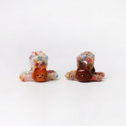 Beau - Cartoon Cat Yarn Wrapped Plastic Claw Clip