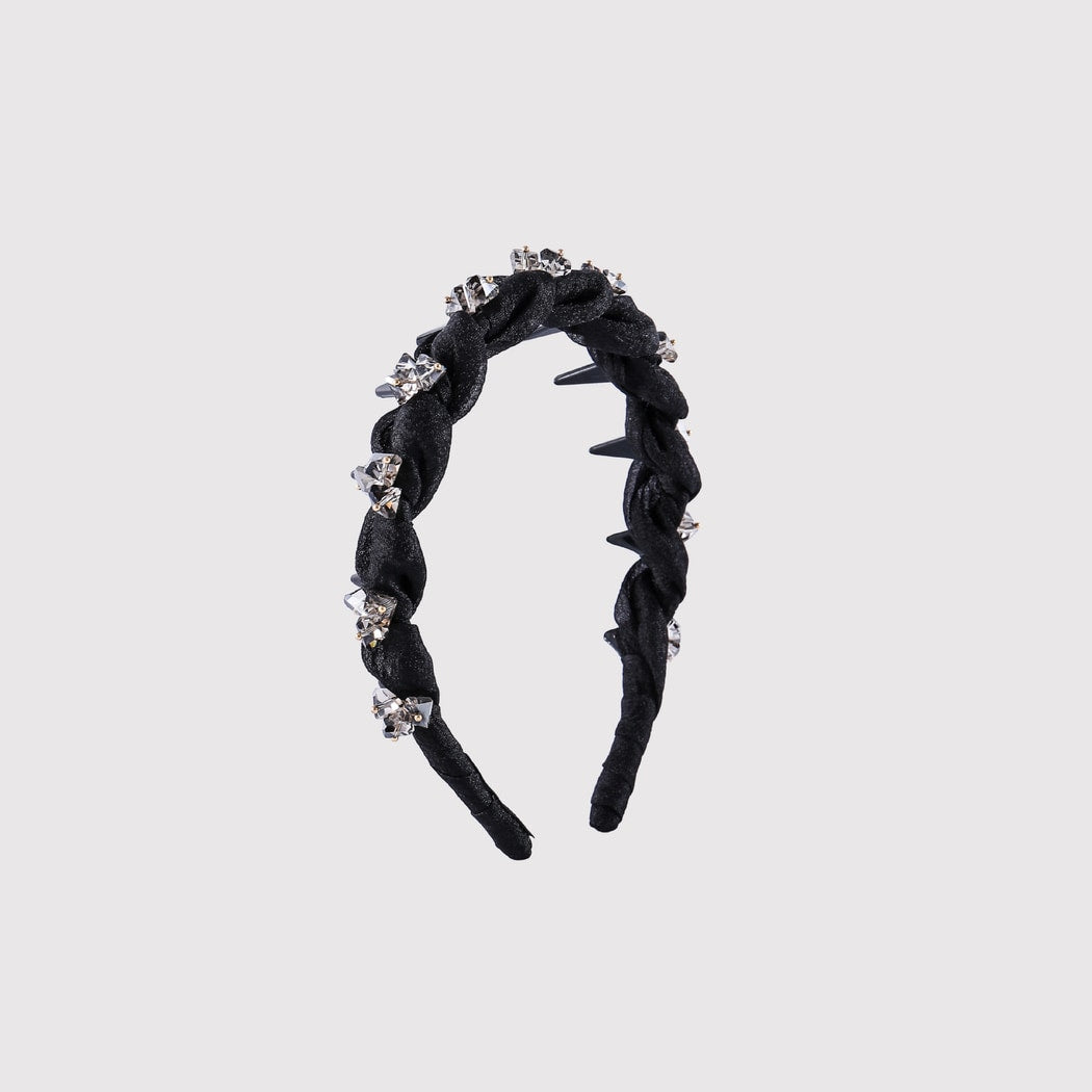 Gifty - Sweet Braided Rhinestone Accent Headband