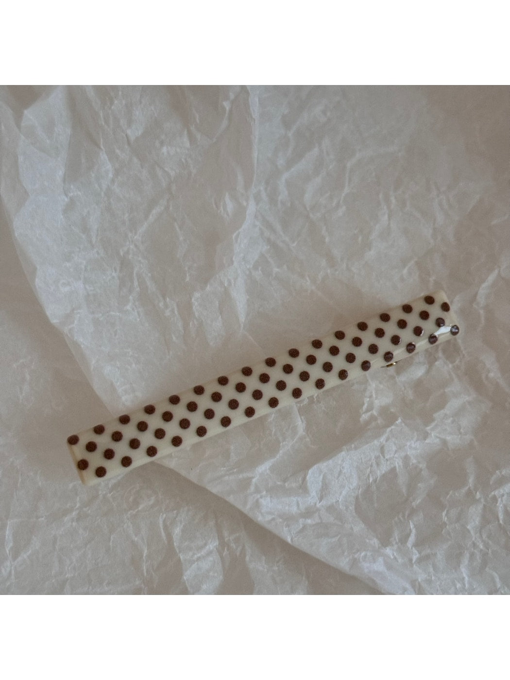 Beau - Polka Dot Straight Bar Side Hair Clip