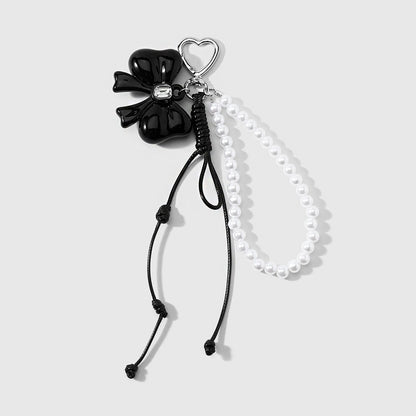 Keypus - Elegant Bow Beaded Charm Keychain