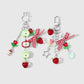 Keypus - Sweet Plaid Bow Apple Tulip Keychain