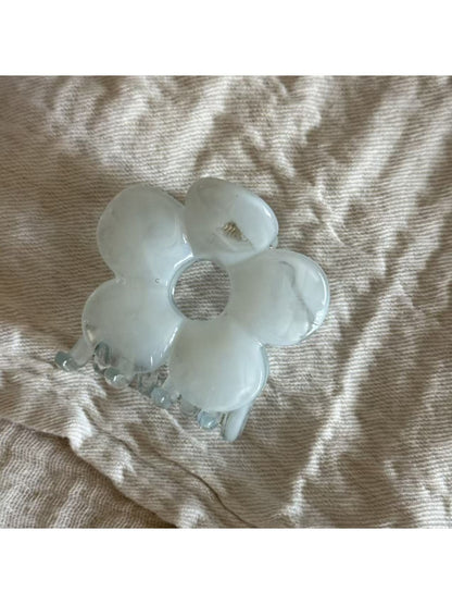 Beau - Glossy Acrylic Flower Hollow Claw Clip