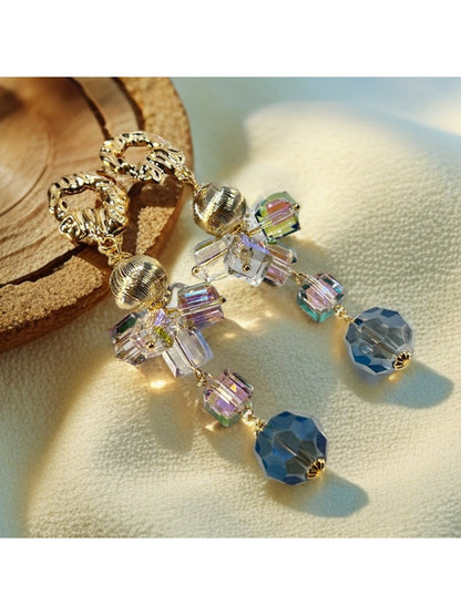 Earedge - Elegant Geometric Tassel Earrings