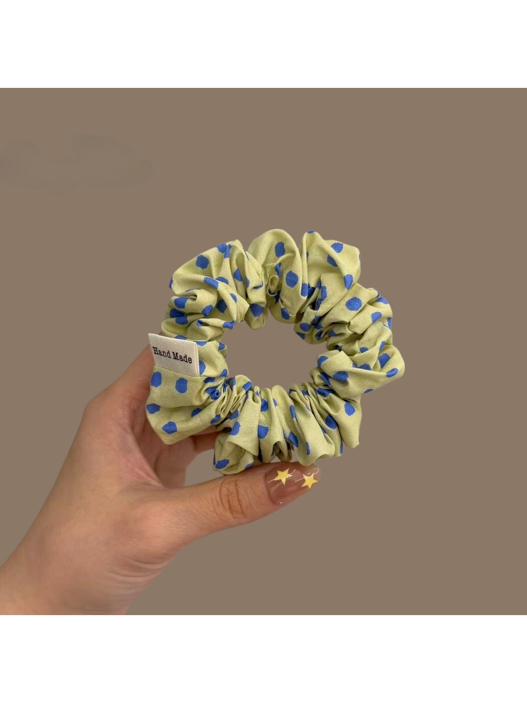 Gifty - Polka Dot Ruffled Polyester Scrunchie