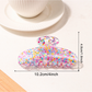 Beau - Heart Textured Half Round Claw Clip