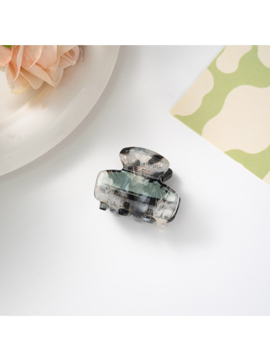 Beau hair clip angled to show thickness and material quality