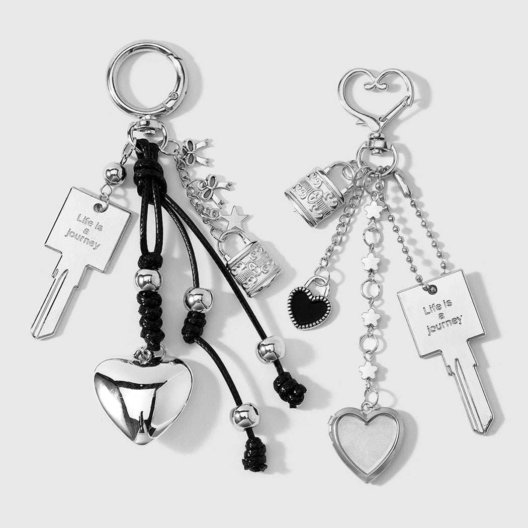Keypus - Key and Heart Charm Minimalist Keychain