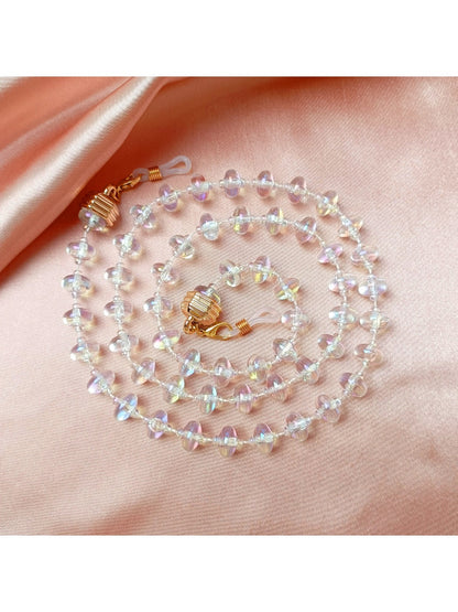 Velra - Minimalist Clear Beaded Eyeglass Strap
