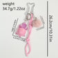 Keypus - Pink Cartoon Turtle Pendant Keychain