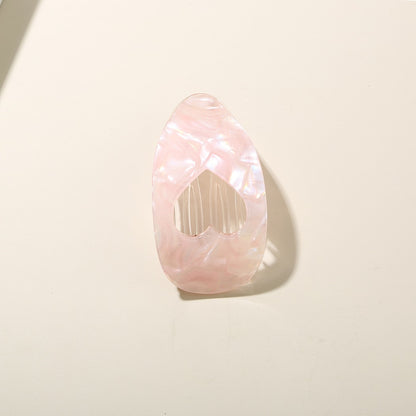 Beau - Acetate Heart Cutout Flat Profile Hair Clip