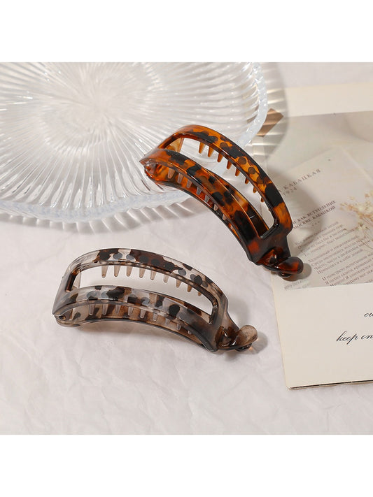 Beau - Leopard Print Curved Hair Clip