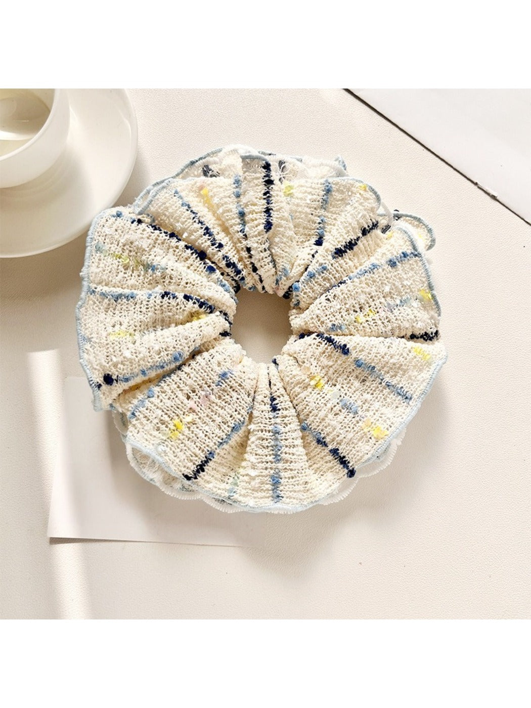 Gifty - Elegant Striped Fabric Scrunchie