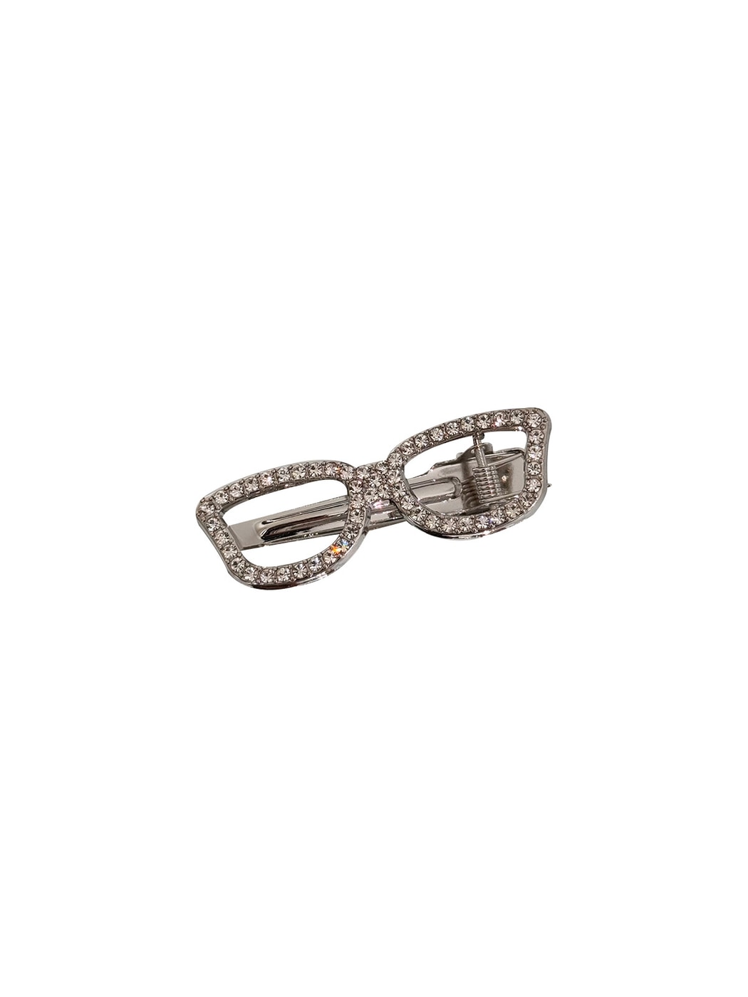 Beau - Rhinestone Eyeglasses Shape Alloy Hair Clip