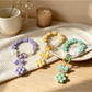 Keypus - Acrylic Floral Beaded Bag Charm Keychain