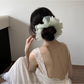 Gifty - Sheer Floral Print Voluminous Polyester Scrunchie