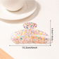 Beau - Heart Textured Half Round Claw Clip