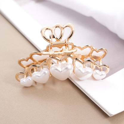 Beau - Layered Heart Open Frame Hair Claw