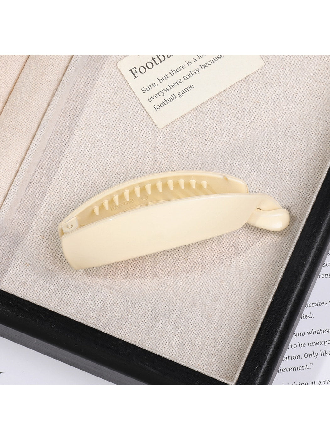 Beau - Ring Detail PC Back-of-Head Banana Hair Clip