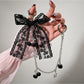 Keypus - Lace Bow Pendant Chain Phone Strap Keychain