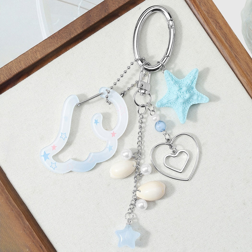Keypus - Cute Blue Starfish Design Keychain