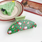 Beau - Classic Christmas Theme Print Claw Clip