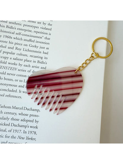 Keypus - Cute Heart Comb Keychain
