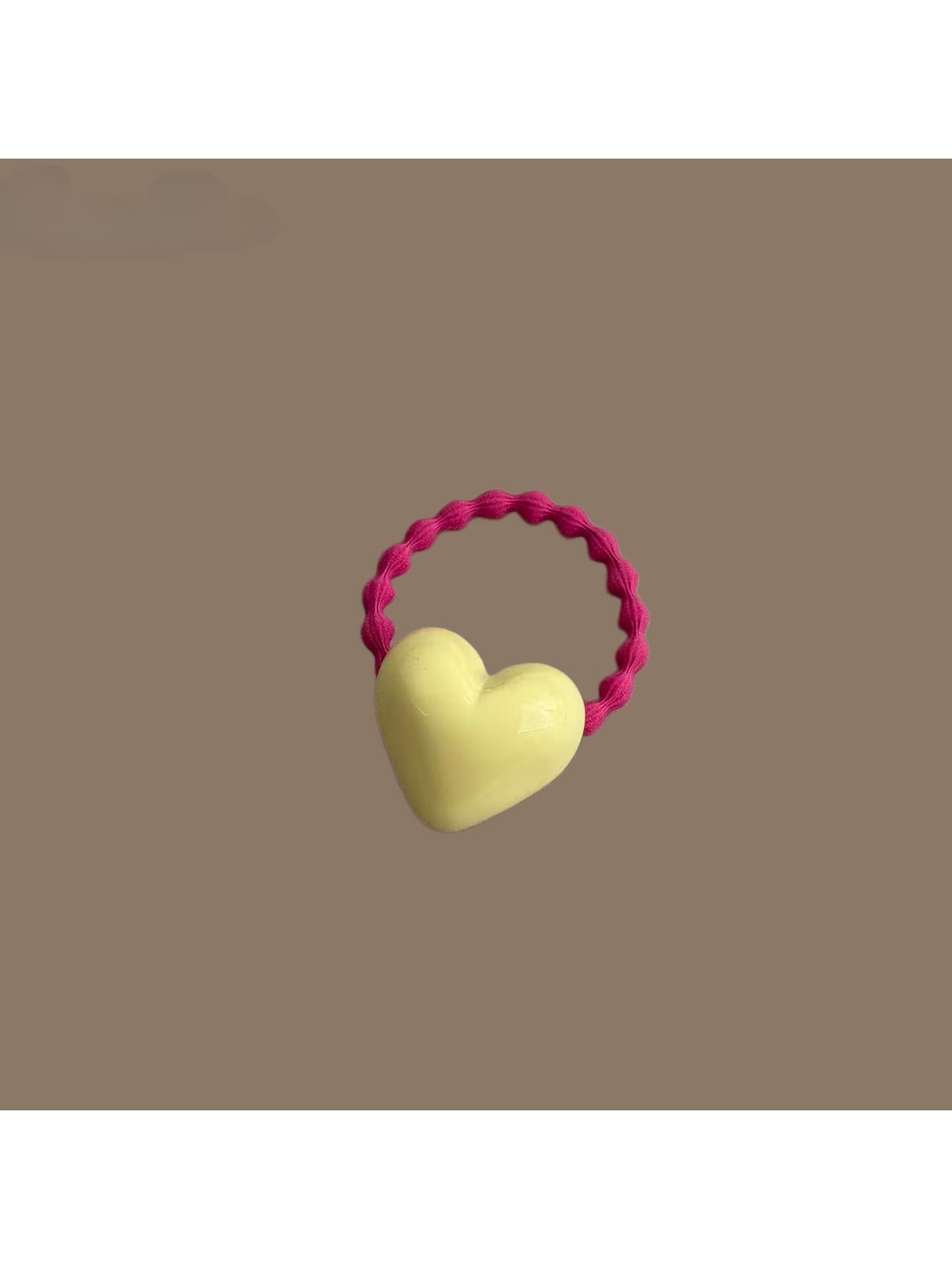 Gifty - Woven Heart Detail Polyester Hair Tie
