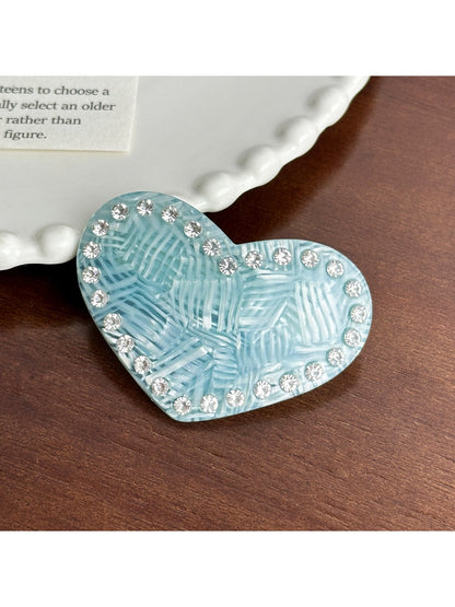 Gifty-Heart Acetate Hair Clip Ponytail Holder Edge Clip