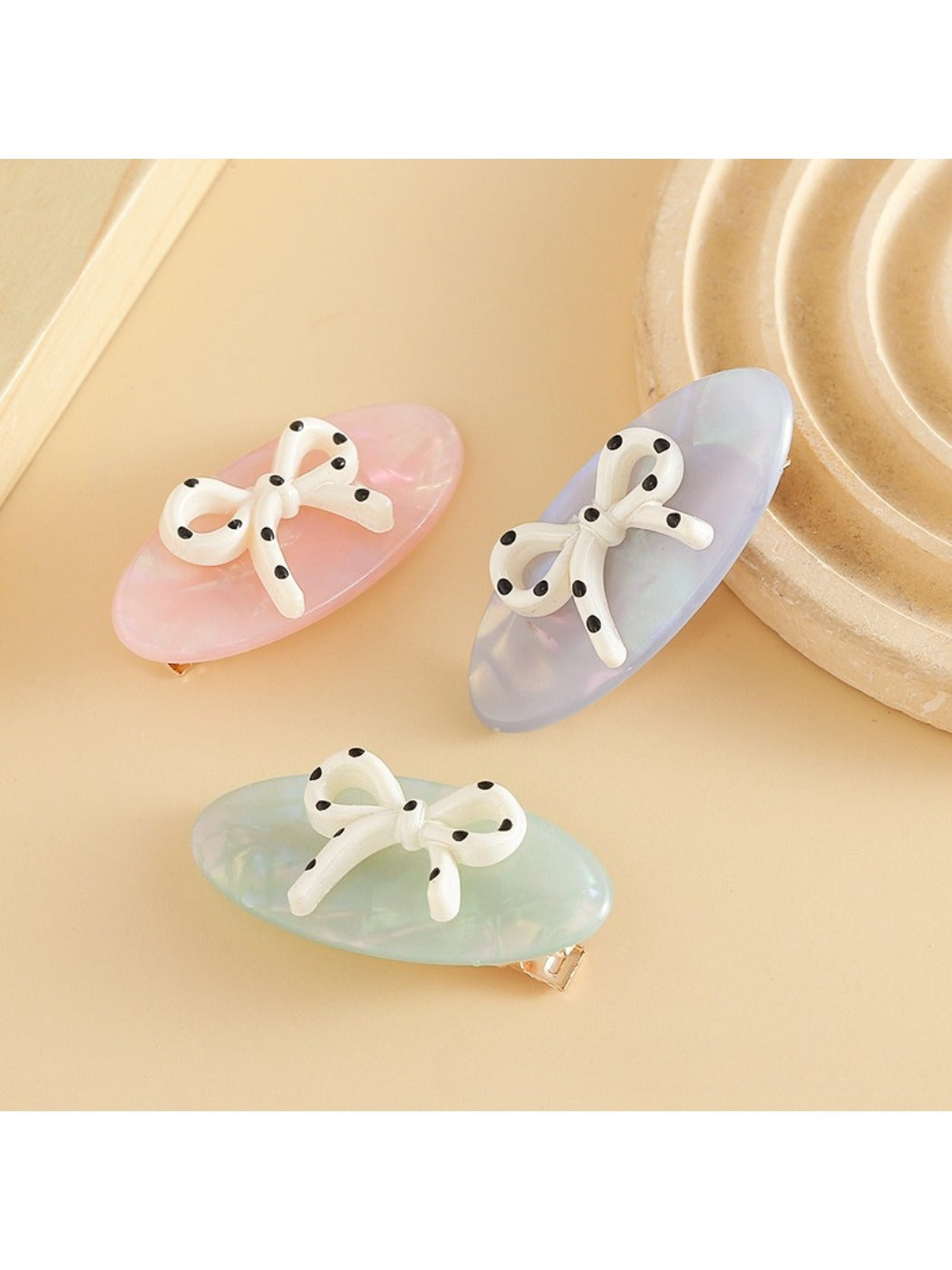 Beau - Elegant Oval Bow Hair Clip
