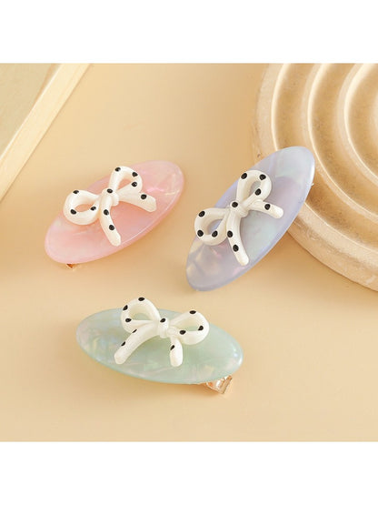 Beau - Elegant Oval Bow Hair Clip