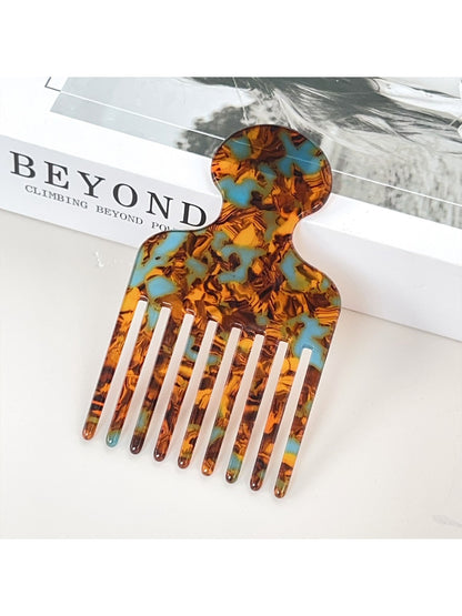 Camerow - Fashionable Marble Pattern Acetate Hair Comb