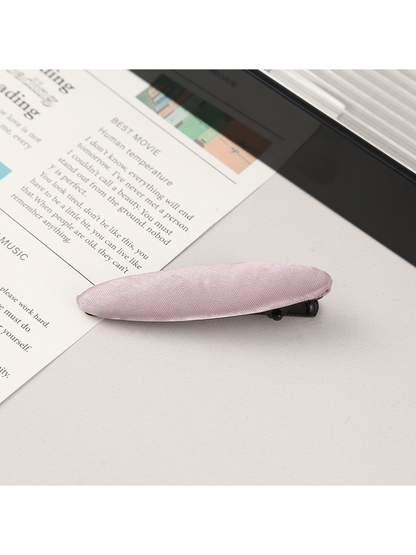Beau - Solid Color Polyester Oval Hair Clip