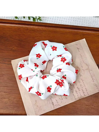 Gifty - Polyester Floral Print High Elastic Scrunchie