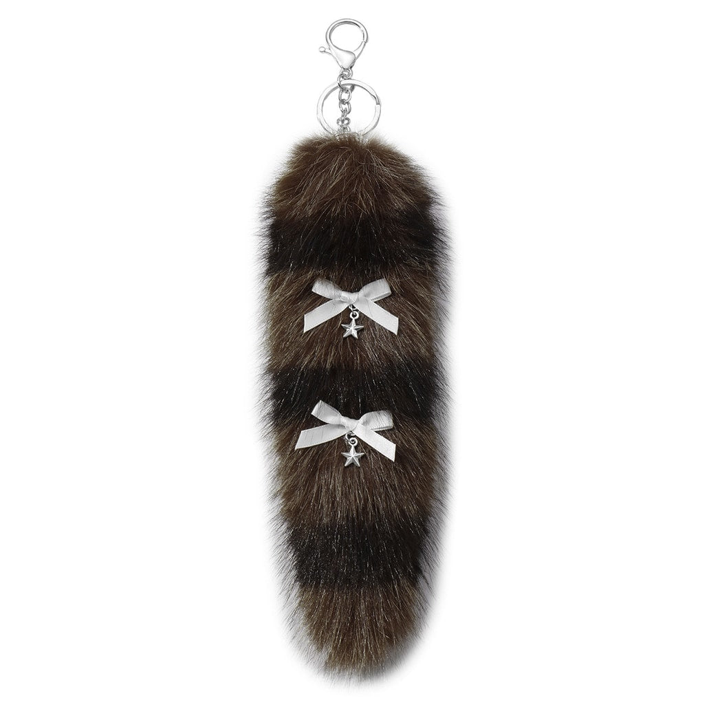 Keypus - Lace Bow Plush Tail Hanging Keychain