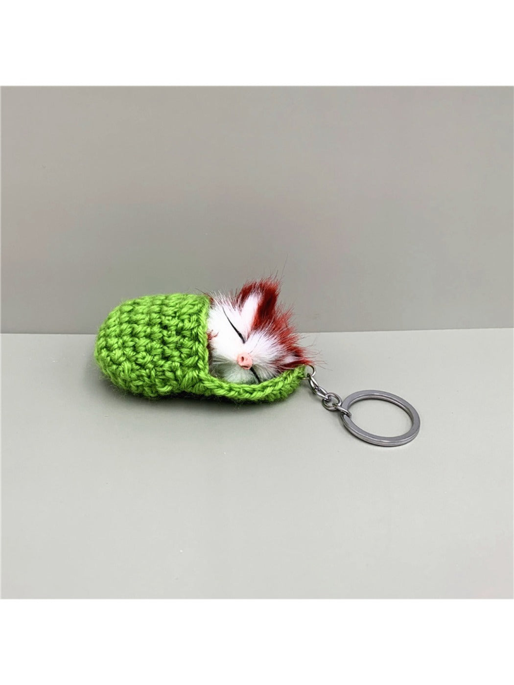 Keypus - Sleeping Cat Shaped Bag Charm Keychain