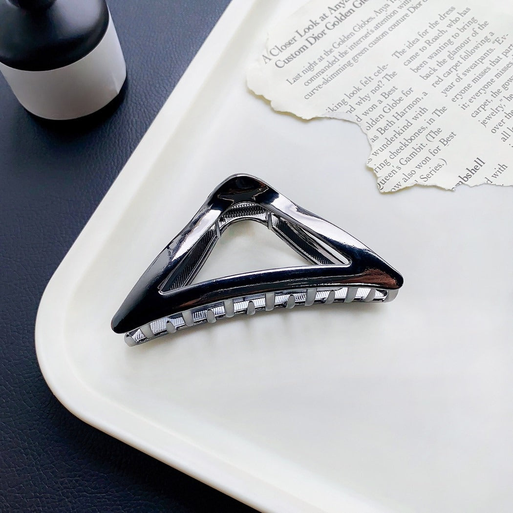Beau - Cool Toned Geometric Line Elegant Claw Clip