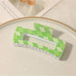 Beau - Openwork Grid Pattern Square Claw Clip