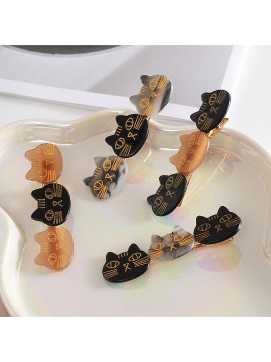 Beau - Cartoon Cat Face Hair Clip