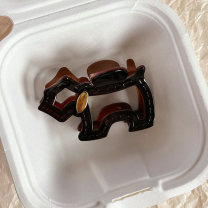 Beau - Cute Dog Shape PS Alloy Claw Hair Clip