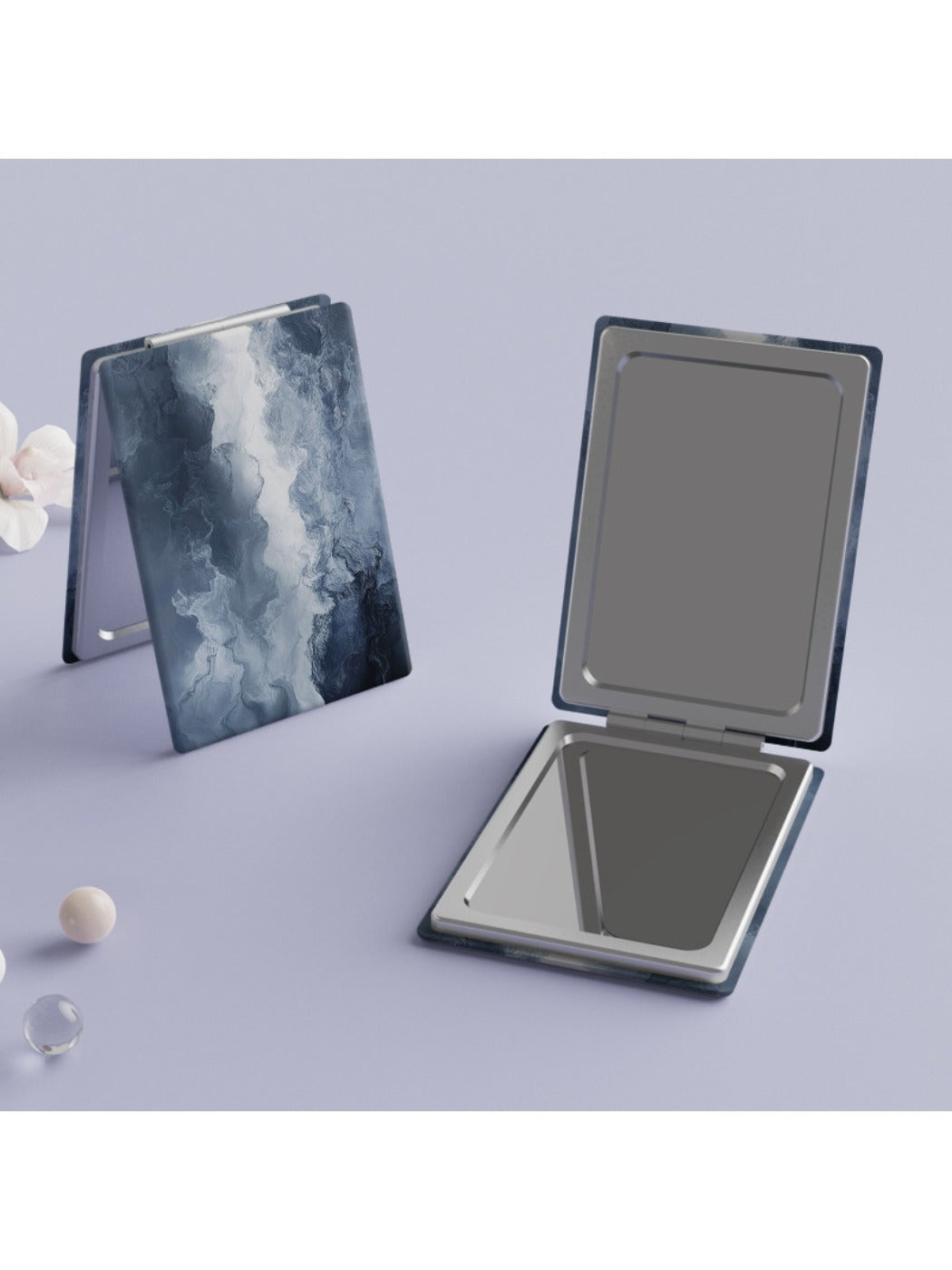 Mirroray - Vintage Wave Pattern Compact Mirror