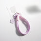 Top view of the colorful flower-shaped rope keychain highlighting petal arrangement