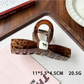 Beau - Leopard Pattern Plastic Geometric Claw Clip
