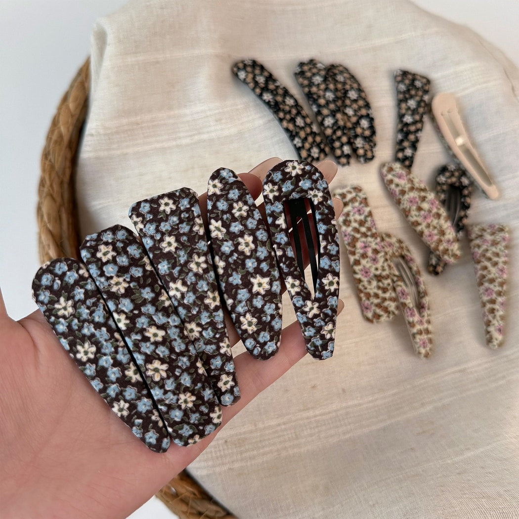 Beau - Floral Pattern Fabric Hair Clip