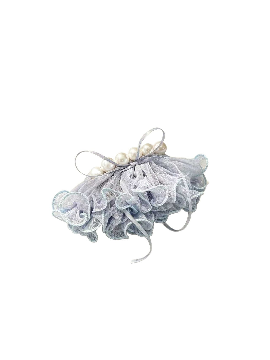 Beau - Pleated Mesh Bow Decorative Spring Hair Clip