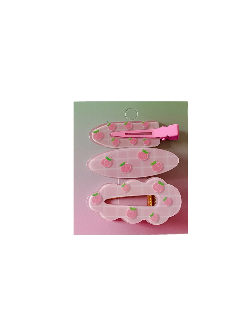 Beau - Bow and Polka Dot Duckbill Hair Clip Set